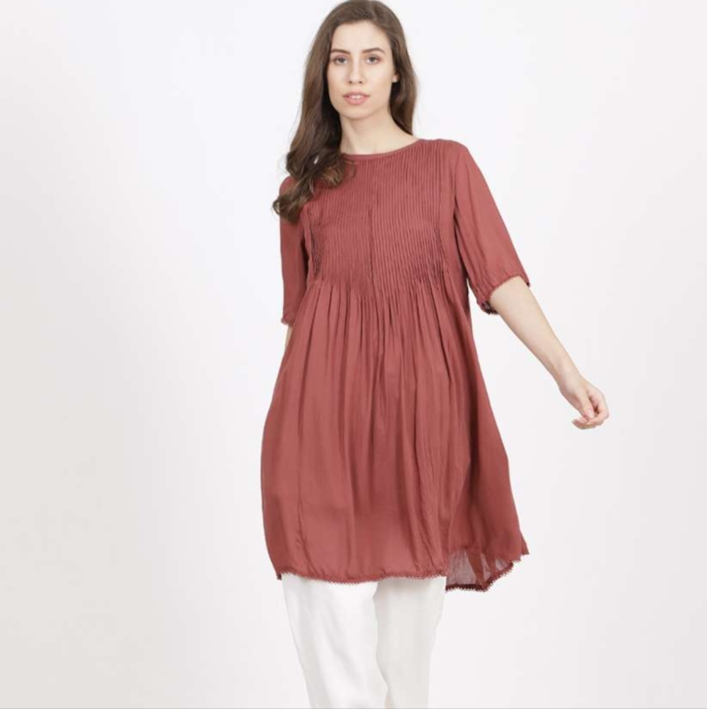 Indian Designer Ritu Kumar A-Line 100% Modal Dress